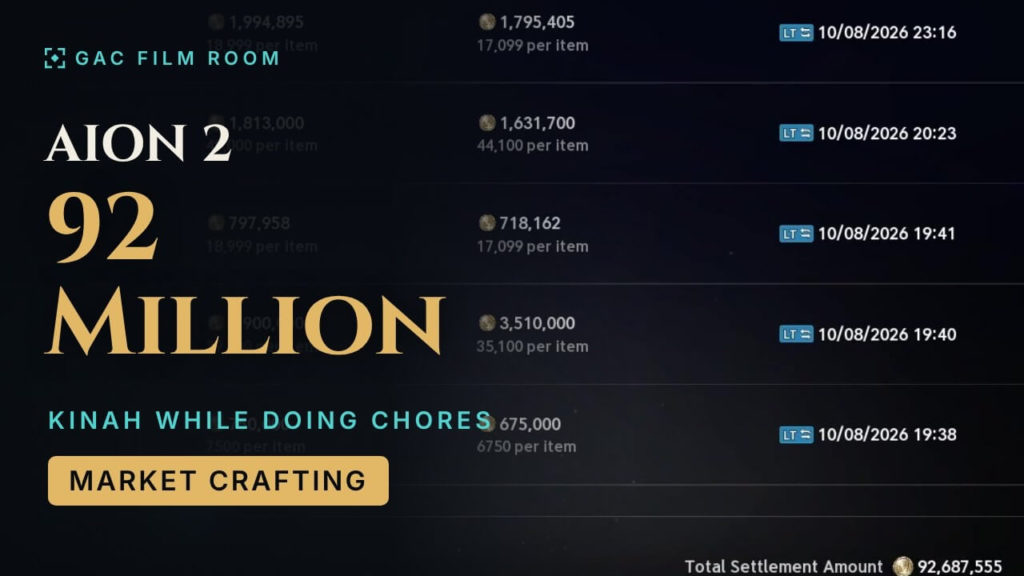 Пассивный крафт в AION 2: как зарабатывать кинару на еде и материалах
